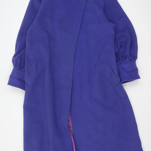 Lampert London Women’s Purple UK 12 Wool Cashmere Long Overcoat