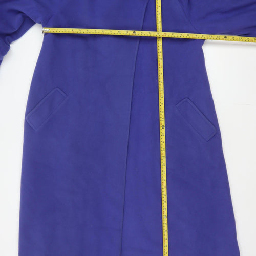 Lampert London Women’s Purple UK 12 Wool Cashmere Long Overcoat