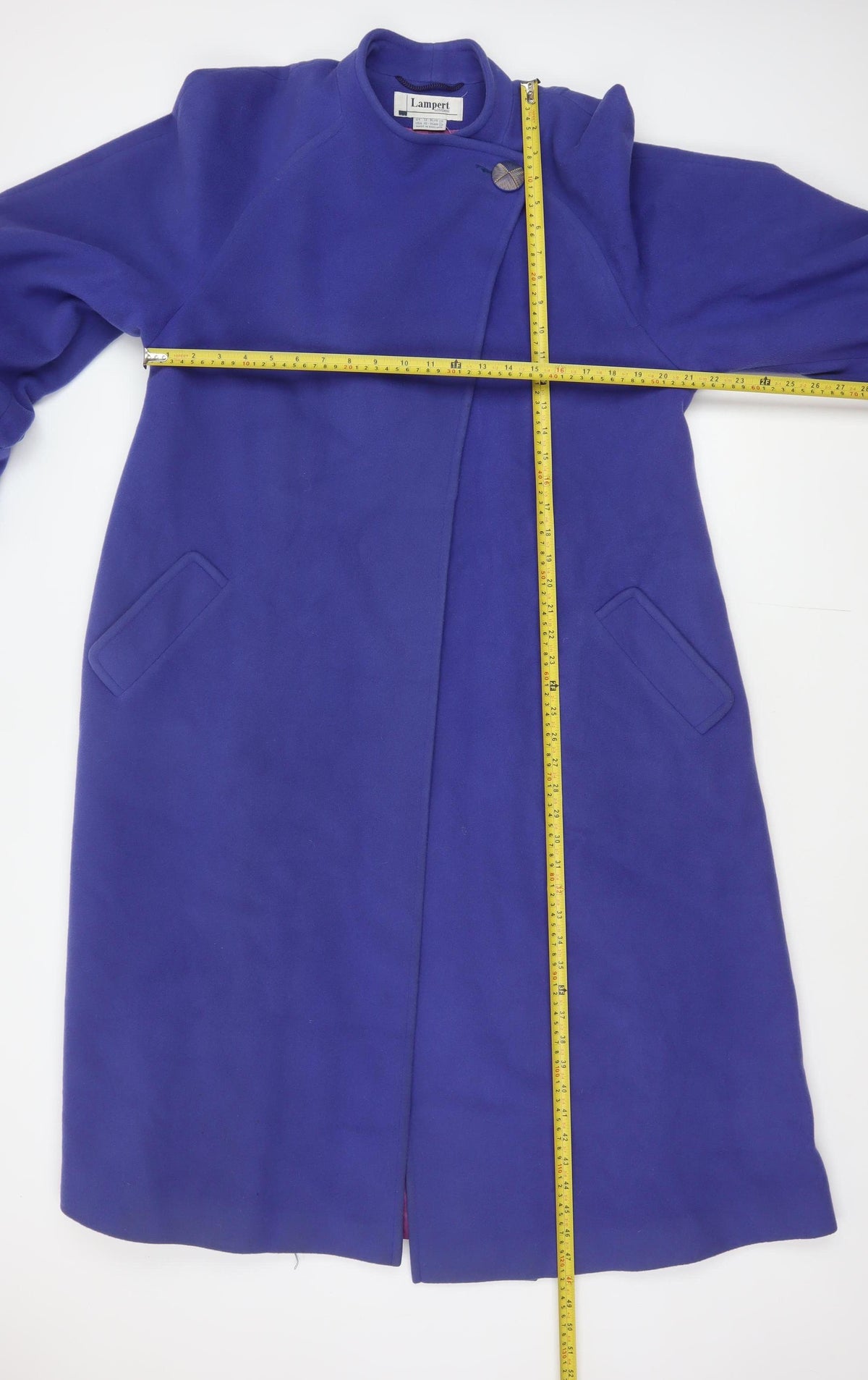 Lampert London Women’s Purple UK 12 Wool Cashmere Long Overcoat