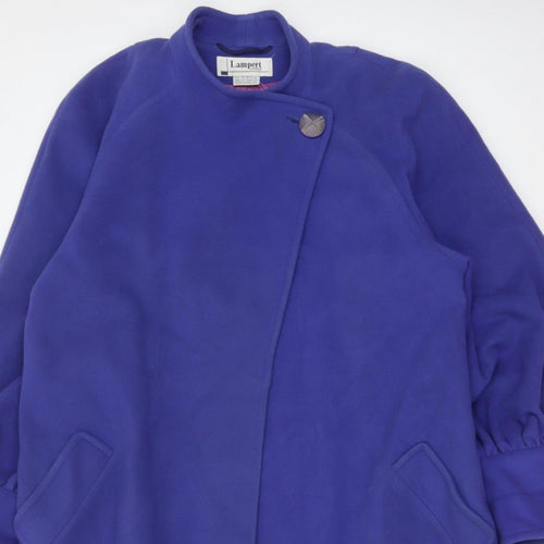 Lampert London Women’s Purple UK 12 Wool Cashmere Long Overcoat