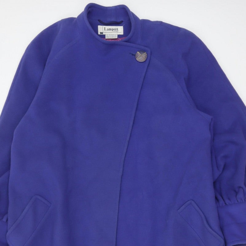 Lampert London Women’s Purple UK 12 Wool Cashmere Long Overcoat