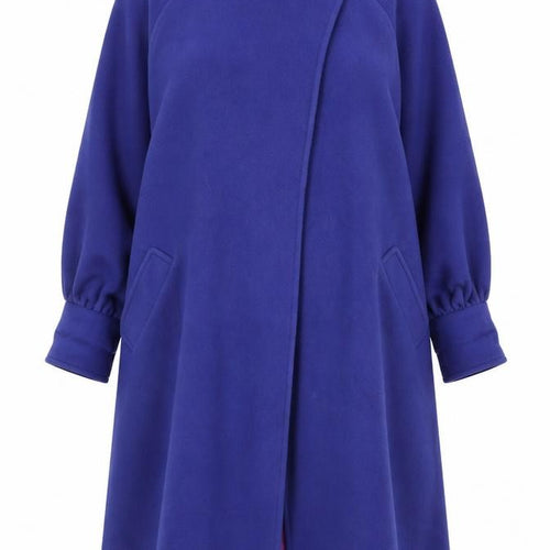 Lampert London Women’s Purple UK 12 Wool Cashmere Long Overcoat
