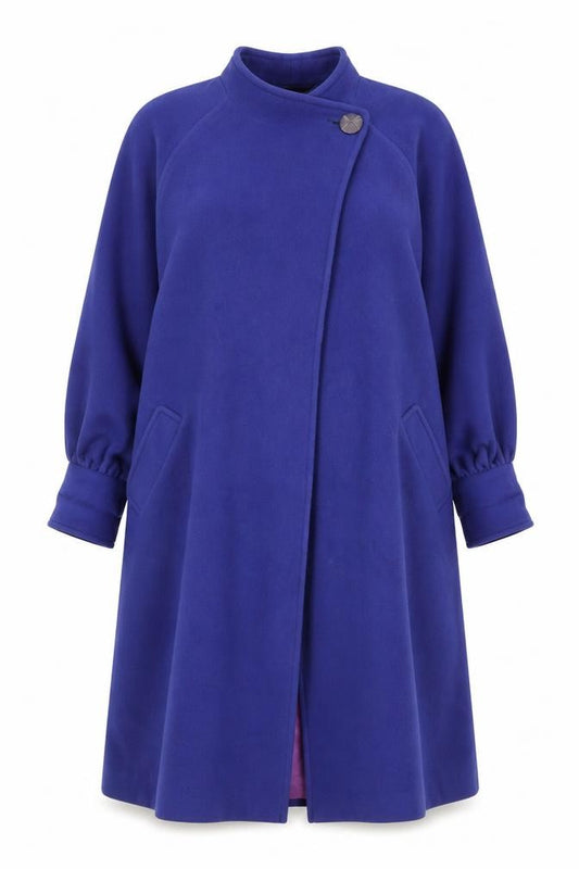 Lampert London Women’s Purple UK 12 Wool Cashmere Long Overcoat
