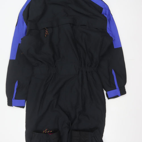 Slalom Sports Women’s UK 12 Black Purple Hooded Ski Coverall 90s