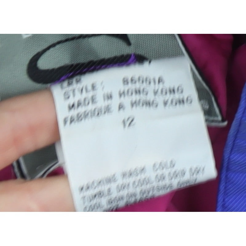Slalom Sports Women’s UK 12 Black Purple Hooded Ski Coverall 90s