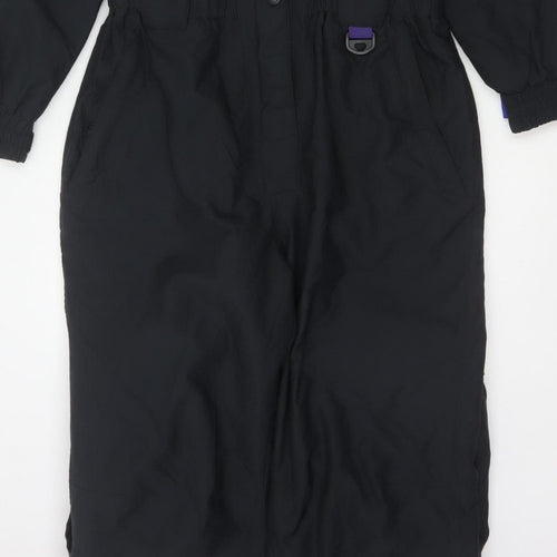 Slalom Sports Women’s UK 12 Black Purple Hooded Ski Coverall 90s
