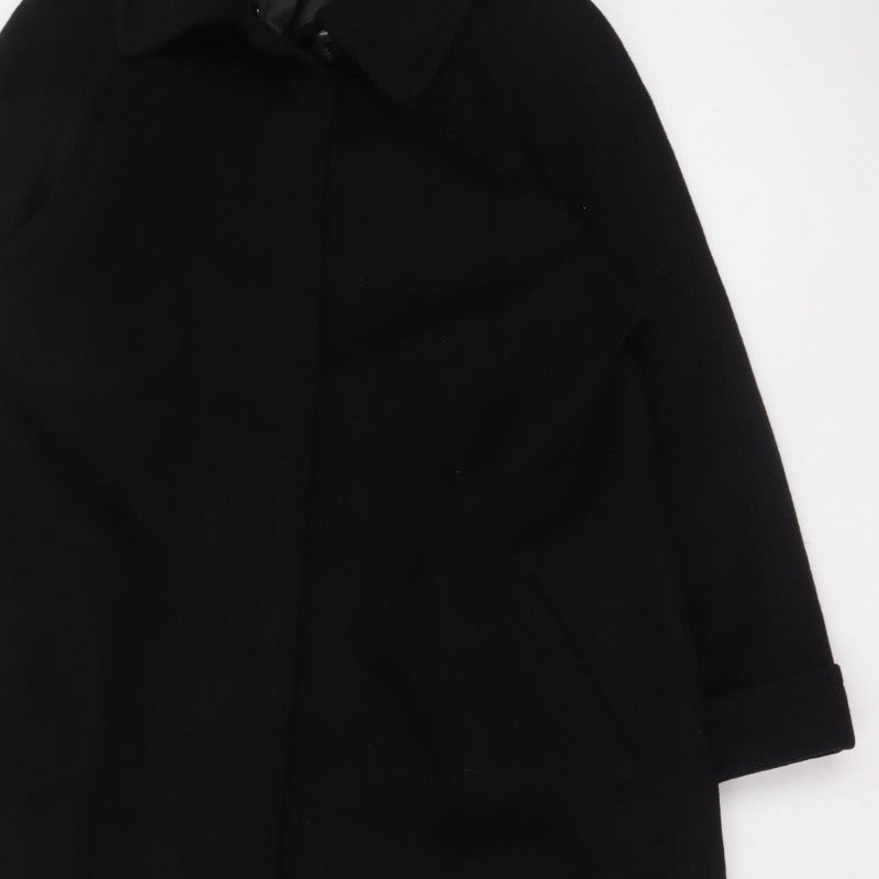 Marks and Spencer Women’s Black UK 12 Wool Angora Long Overcoat