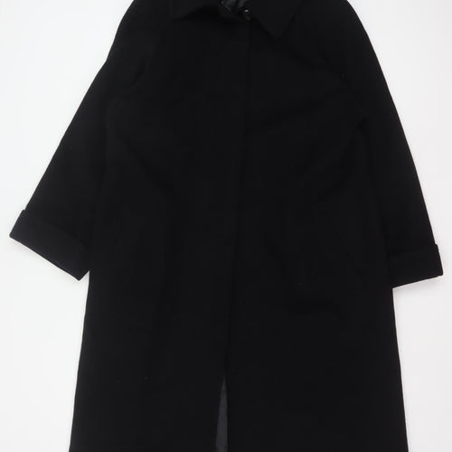 Marks and Spencer Women’s Black UK 12 Wool Angora Long Overcoat