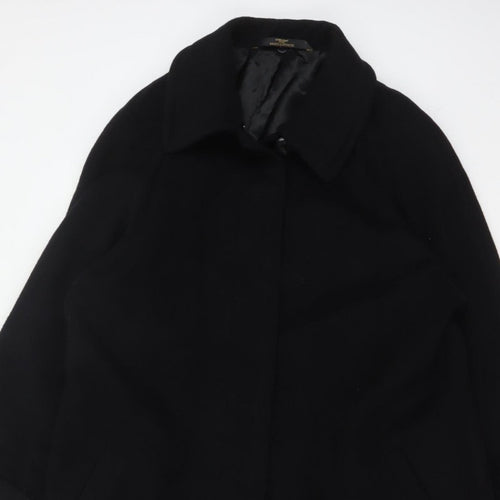 Marks and Spencer Women’s Black UK 12 Wool Angora Long Overcoat