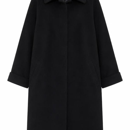 Marks and Spencer Women’s Black UK 12 Wool Angora Long Overcoat