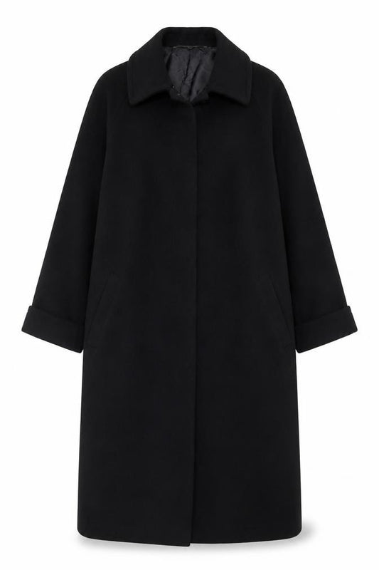 Marks and Spencer Women’s Black UK 12 Wool Angora Long Overcoat