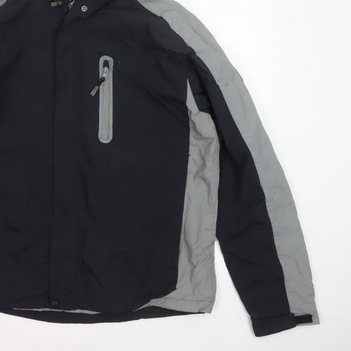 Backswing Men’s Black Grey M Hooded Ski Jacket Full Zip