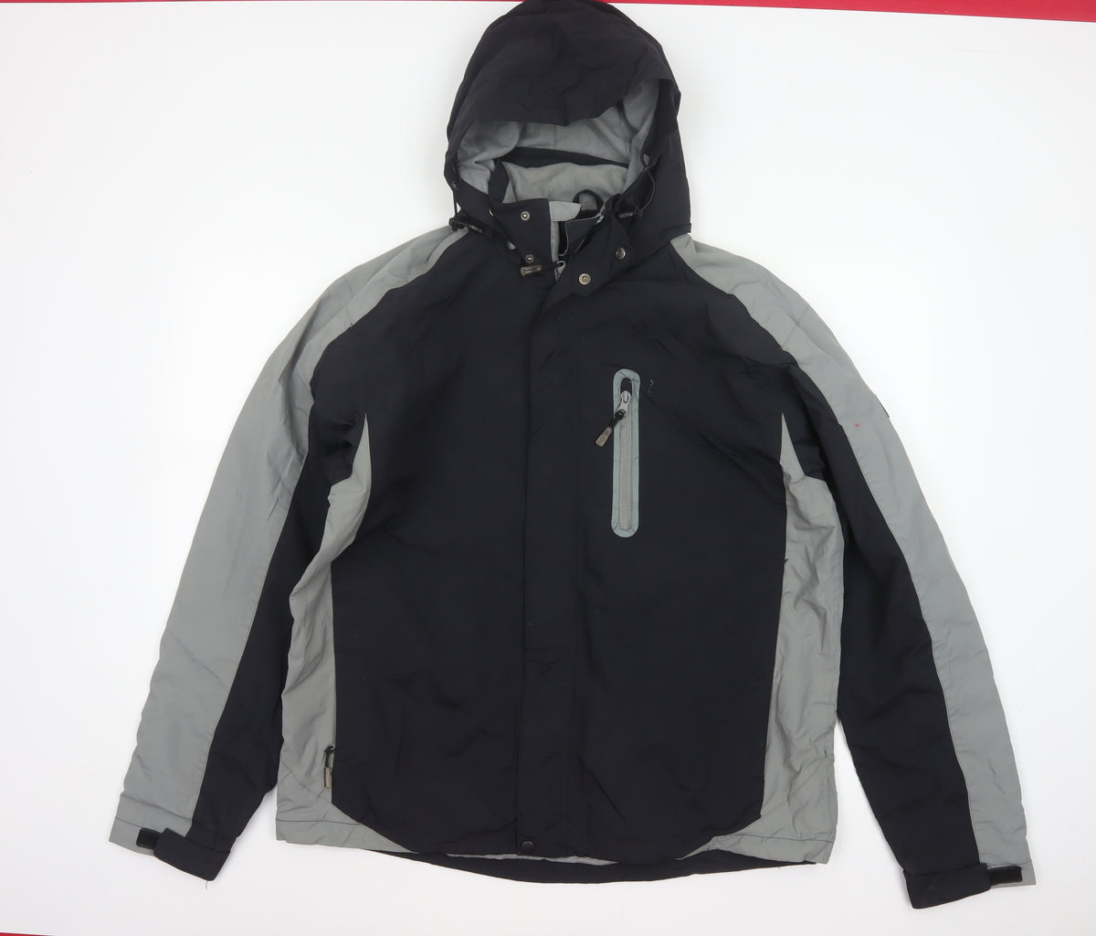 Backswing Men’s Black Grey M Hooded Ski Jacket Full Zip