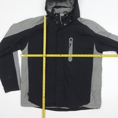 Backswing Men’s Black Grey M Hooded Ski Jacket Full Zip