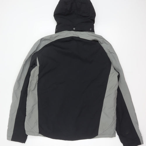 Backswing Men’s Black Grey M Hooded Ski Jacket Full Zip