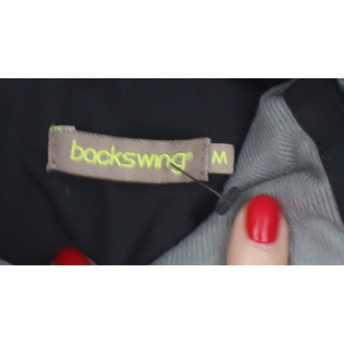 Backswing Men’s Black Grey M Hooded Ski Jacket Full Zip