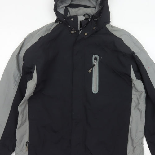 Backswing Men’s Black Grey M Hooded Ski Jacket Full Zip
