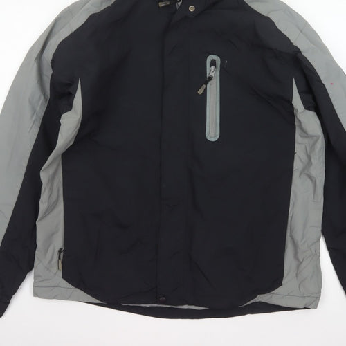 Backswing Men’s Black Grey M Hooded Ski Jacket Full Zip