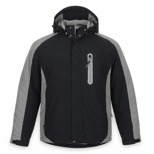 Backswing Men’s Black Grey M Hooded Ski Jacket Full Zip