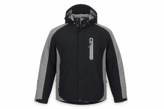 Backswing Men’s Black Grey M Hooded Ski Jacket Full Zip