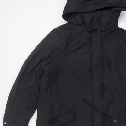 By Very Women’s Black Size 16 Long Hooded Parka Coat