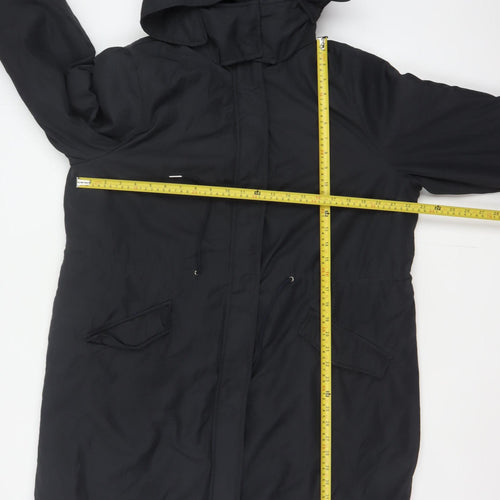 By Very Women’s Black Size 16 Long Hooded Parka Coat