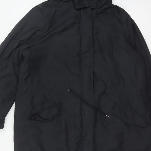 By Very Women’s Black Size 16 Long Hooded Parka Coat