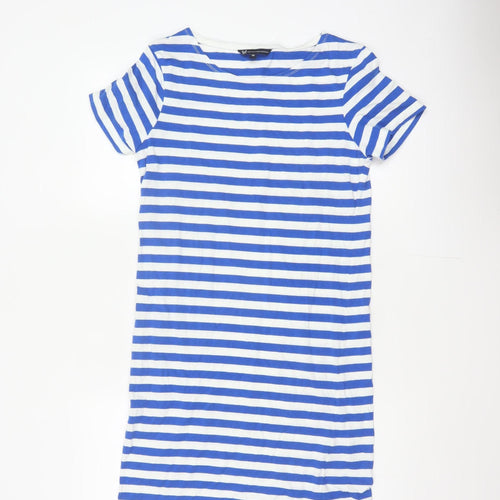Crew Clothing Company Women’s Blue Stripe Size 12 T-Shirt Dress