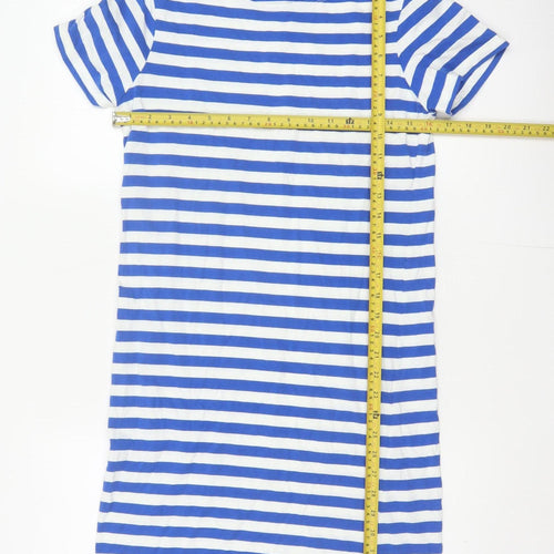 Crew Clothing Company Women’s Blue Stripe Size 12 T-Shirt Dress