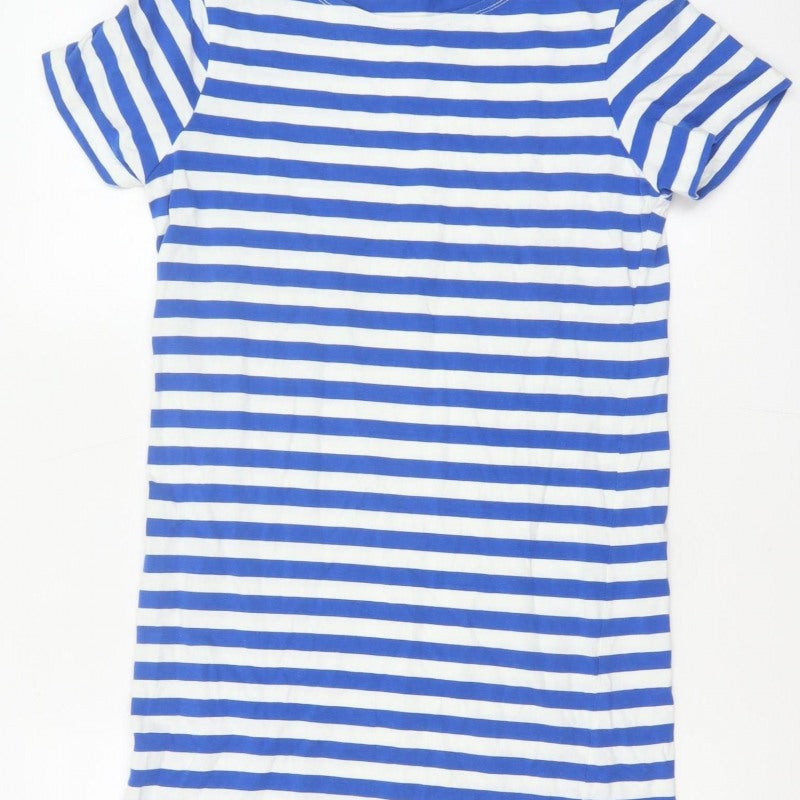 Crew Clothing Company Women’s Blue Stripe Size 12 T-Shirt Dress