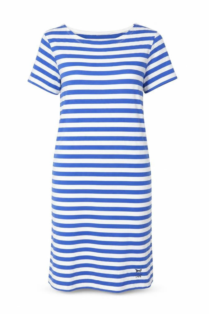 Crew Clothing Company Women’s Blue Stripe Size 12 T-Shirt Dress