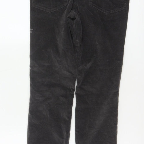 Next Women’s Black UK 6 Skinny Corduroy Floral Embroidered Trousers