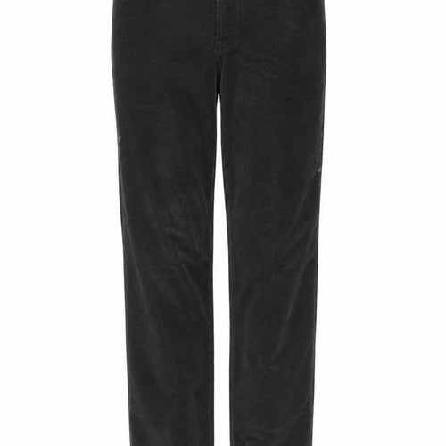 Next Women’s Black UK 6 Skinny Corduroy Floral Embroidered Trousers