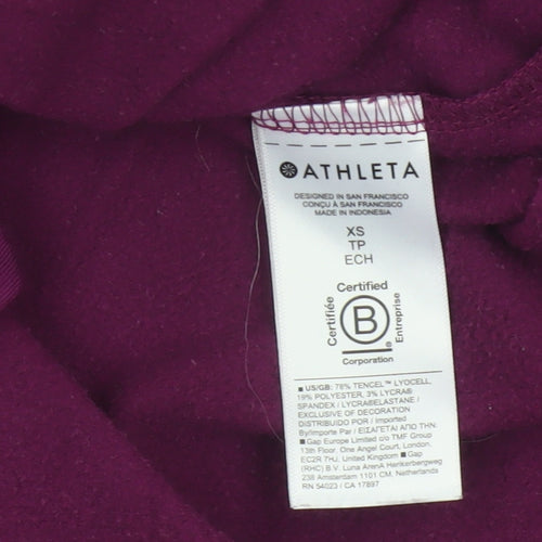 Athleta Women’s Purple XS Basic Crew Neck Raglan Long Sleeve Sweatshirt