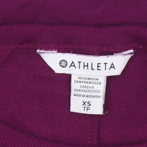 Athleta Women’s Purple XS Basic Crew Neck Raglan Long Sleeve Sweatshirt