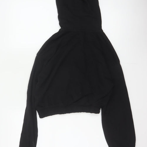 H&M Divided Women’s Black XS Full Zip Hooded Cropped Hoodie