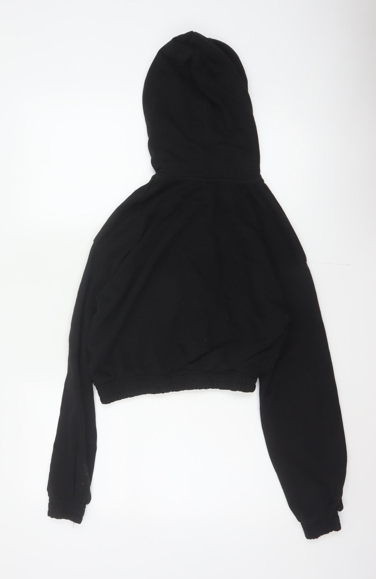 H&M Divided Women’s Black XS Full Zip Hooded Cropped Hoodie