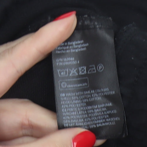H&M Divided Women’s Black XS Full Zip Hooded Cropped Hoodie
