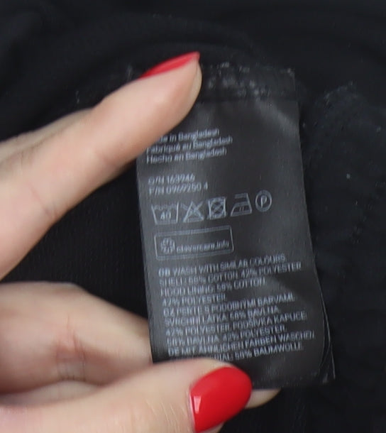 H&M Divided Women’s Black XS Full Zip Hooded Cropped Hoodie