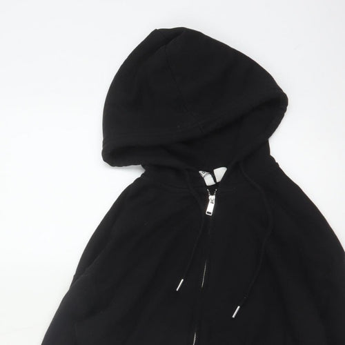 H&M Divided Women’s Black XS Full Zip Hooded Cropped Hoodie