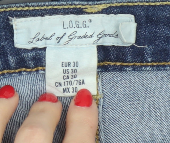 Additional view of L.O.G.G. Men’s Blue W30 Slim Straight Medium Wash Stretch Jeans
