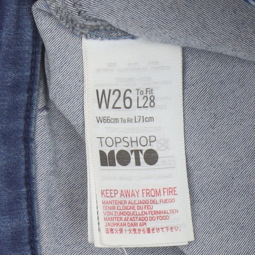 Topshop Moto Women’s Blue UK 8 W26 L28 High Rise Skinny Jeans