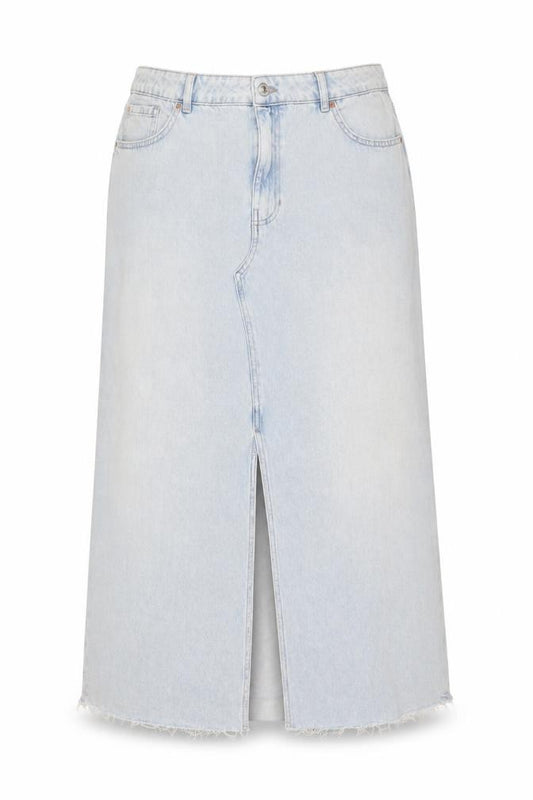 Marks and Spencer Women Blue Size 20 Maxi Denim Skirt Slit