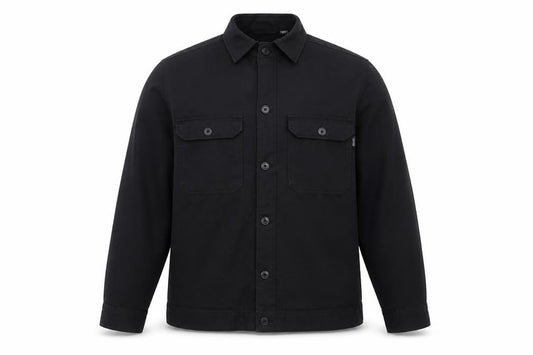 Only & Sons Men’s Black L Cotton Button Up Overshirt Basic Jacket