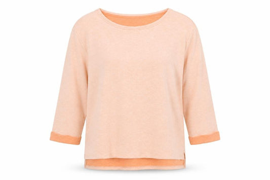 Next Women Orange UK 14 Tunic Jersey 3/4 Sleeve Crew Neck Top