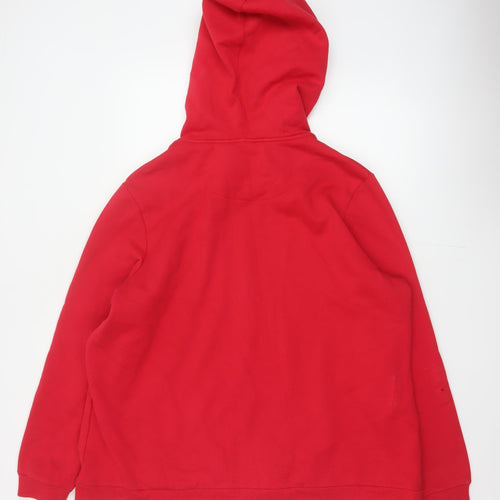 Tu Women's Red UK 24 Full Zip Hoodie Faux Fur Trim Ski