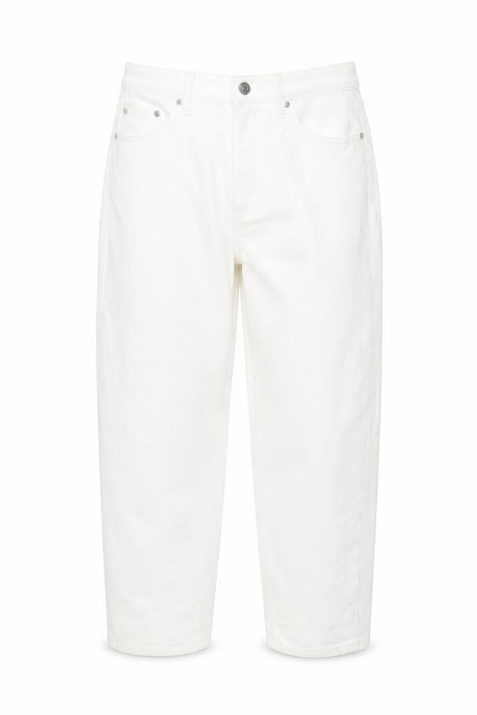 Marks & Spencer Women White Size 12 Short Mom High Rise Jeans