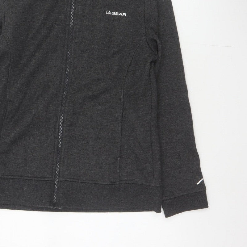 LA Gear Women’s Black UK 12 Full Zip Hooded Fleece Hoodie
