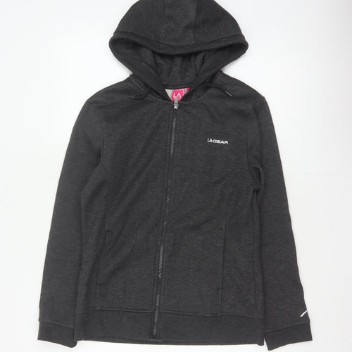 LA Gear Women’s Black UK 12 Full Zip Hooded Fleece Hoodie