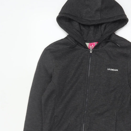 LA Gear Women’s Black UK 12 Full Zip Hooded Fleece Hoodie